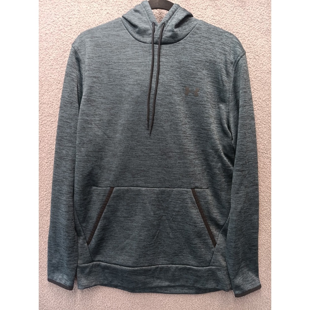 Under Armour ColdGear Loose Fit Hoodie Mens M Blue Pullover Athletic Gym